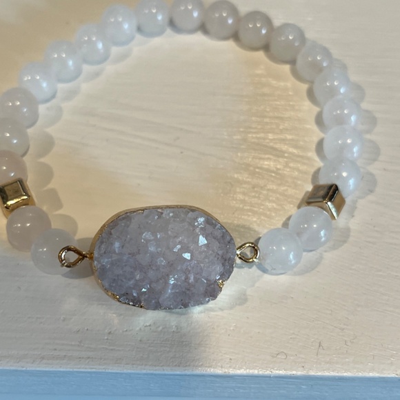 Druzy Quartz ladies bracelet - Picture 6 of 7